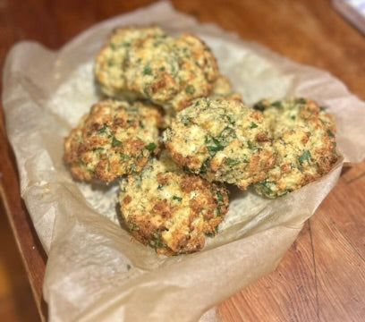 Gluten free almond cottage cheese breakfast biscuits